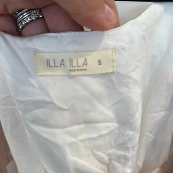 Floral Tan and Cream Women's Dress - Picture 2 of 3